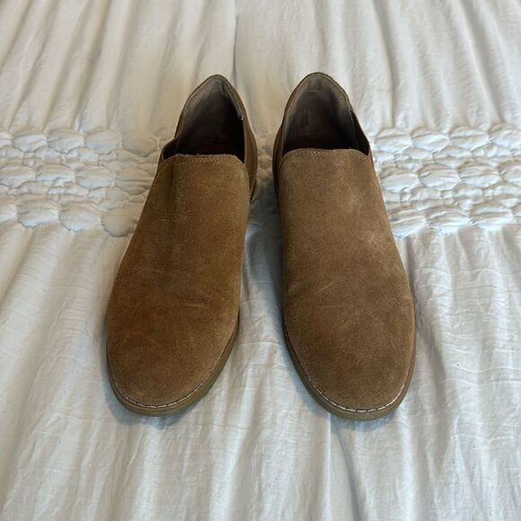 Bjorndal Gianna camel leather booties elastic interior side Sz 8 Bjorn dal - Picture 6 of 11